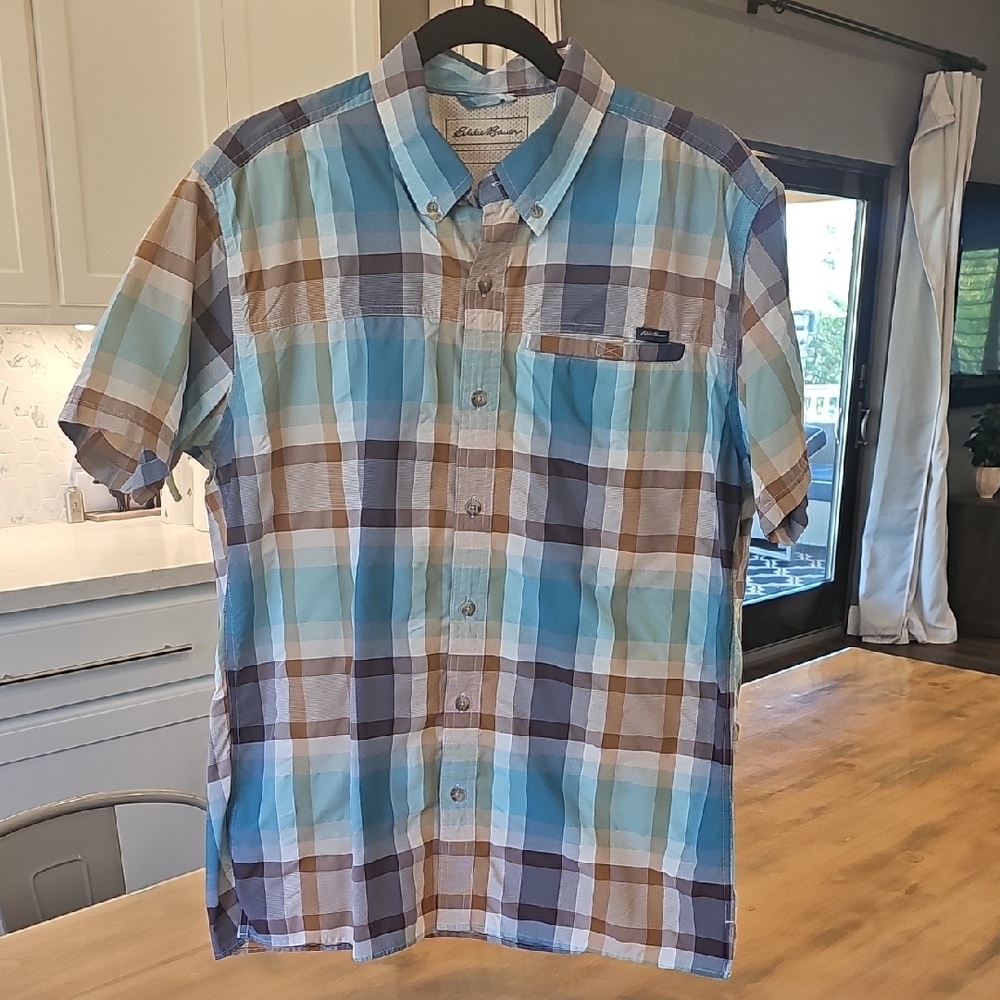 Eddie Bauer Men's Multicolor Plaid Shirt